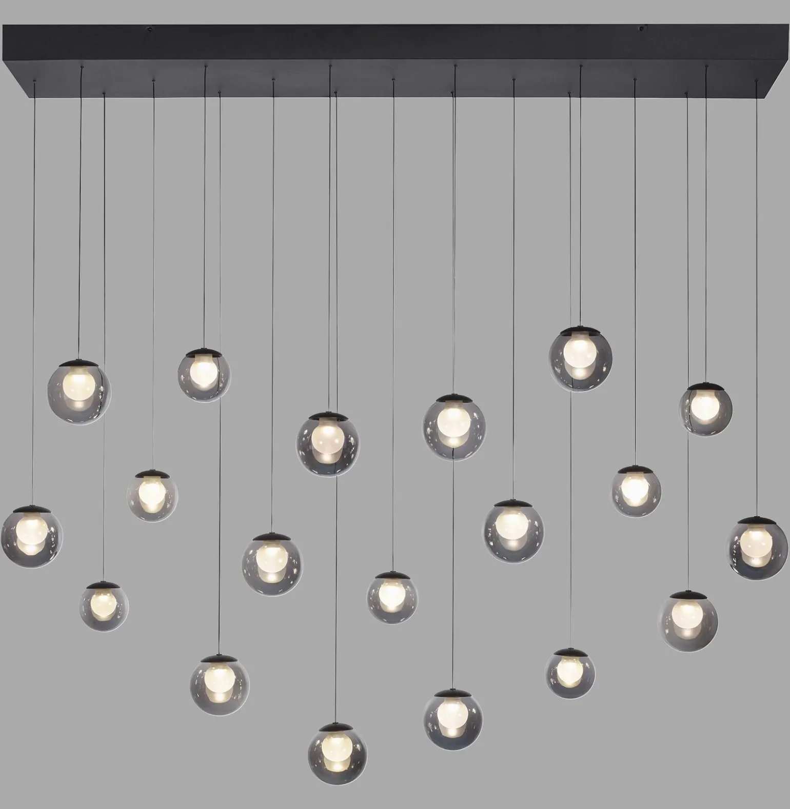 Wisząca lampa na pilota, z regulacją światła i wysokości PURE POPUP SZARA (2589-15) - Paul Neuhaus