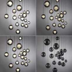 Wisząca lampa na pilota, z regulacją światła i wysokości PURE POPUP SZARA (2589-15) - Paul Neuhaus