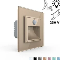 Wkład oświetlenia schodowego z czujką ruchu ze szklanym panelem (VL-LS-PIR-63) - Livolo