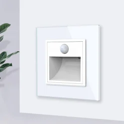 Wkład oświetlenia schodowego z czujką ruchu ze szklanym panelem (VL-LS-PIR-62) - Livolo