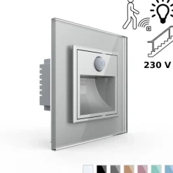 Wkład oświetlenia schodowego z czujką ruchu z panelem szklanym (VL-LS-PIR-64) - Livolo