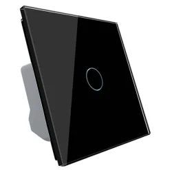 Wkład włącznika dotykowego pojedynczego EC Wi-Fi z czarnym panelem szklanym (VL-C701EC-62) LIVOLO