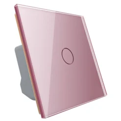 Wkład włącznika dotykowego pojedynczego EC Wi-Fi (schodowo - krzyżowego) z różowym panelem szklanym (VL-C701SEC-67) LIVOLO