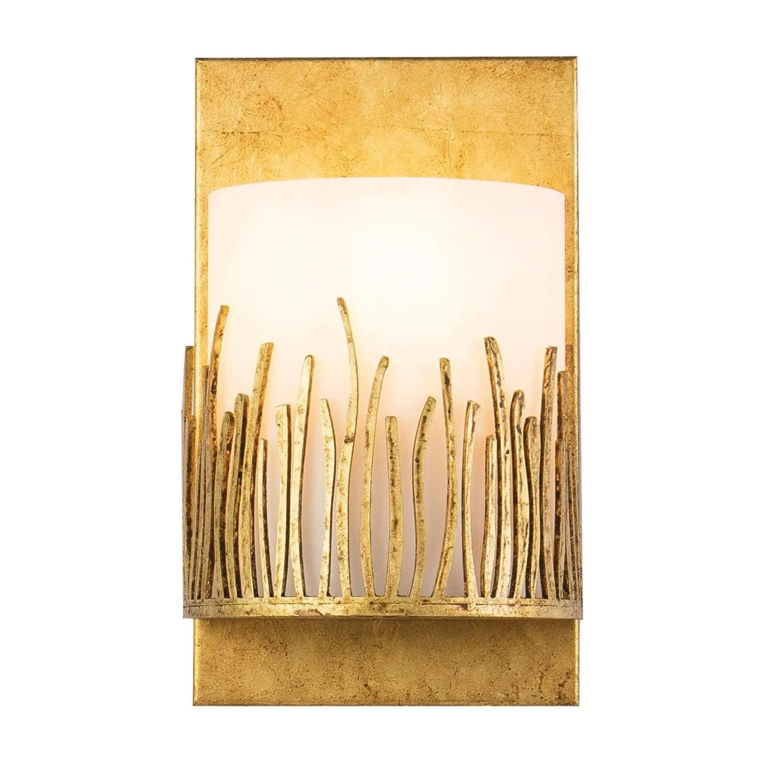 Wyrafinowany kinkiet Sawgrass - 1 źródło światła - Płatkowe złoto (QN-SAWGRASS-WU-DG-O) - Quintiesse