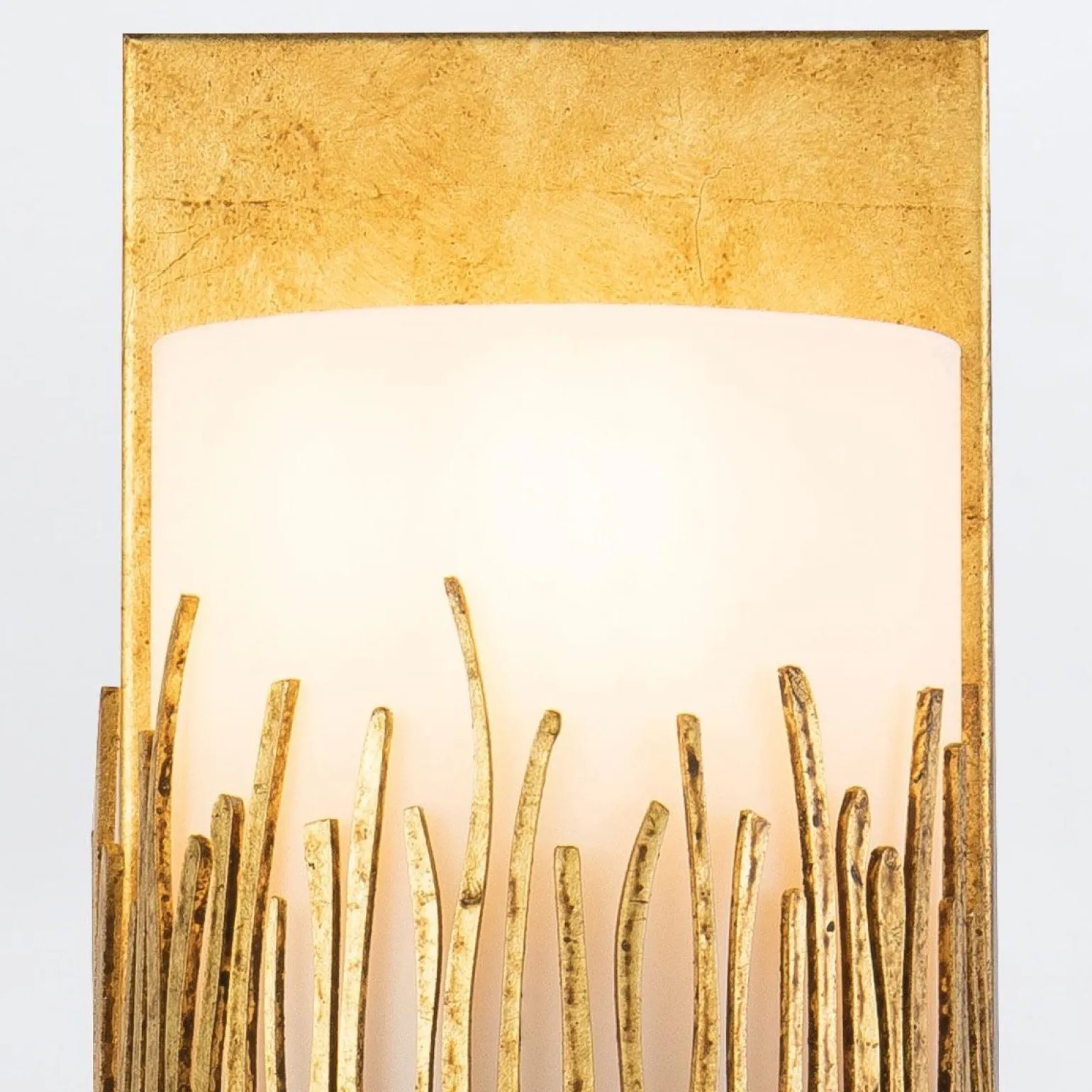 Wyrafinowany kinkiet Sawgrass - 1 źródło światła - Płatkowe złoto (QN-SAWGRASS-WU-DG-O) - Quintiesse