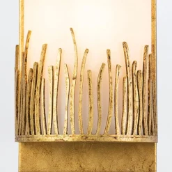 Wyrafinowany kinkiet Sawgrass - 1 źródło światła - Płatkowe złoto (QN-SAWGRASS-WU-DG-O) - Quintiesse