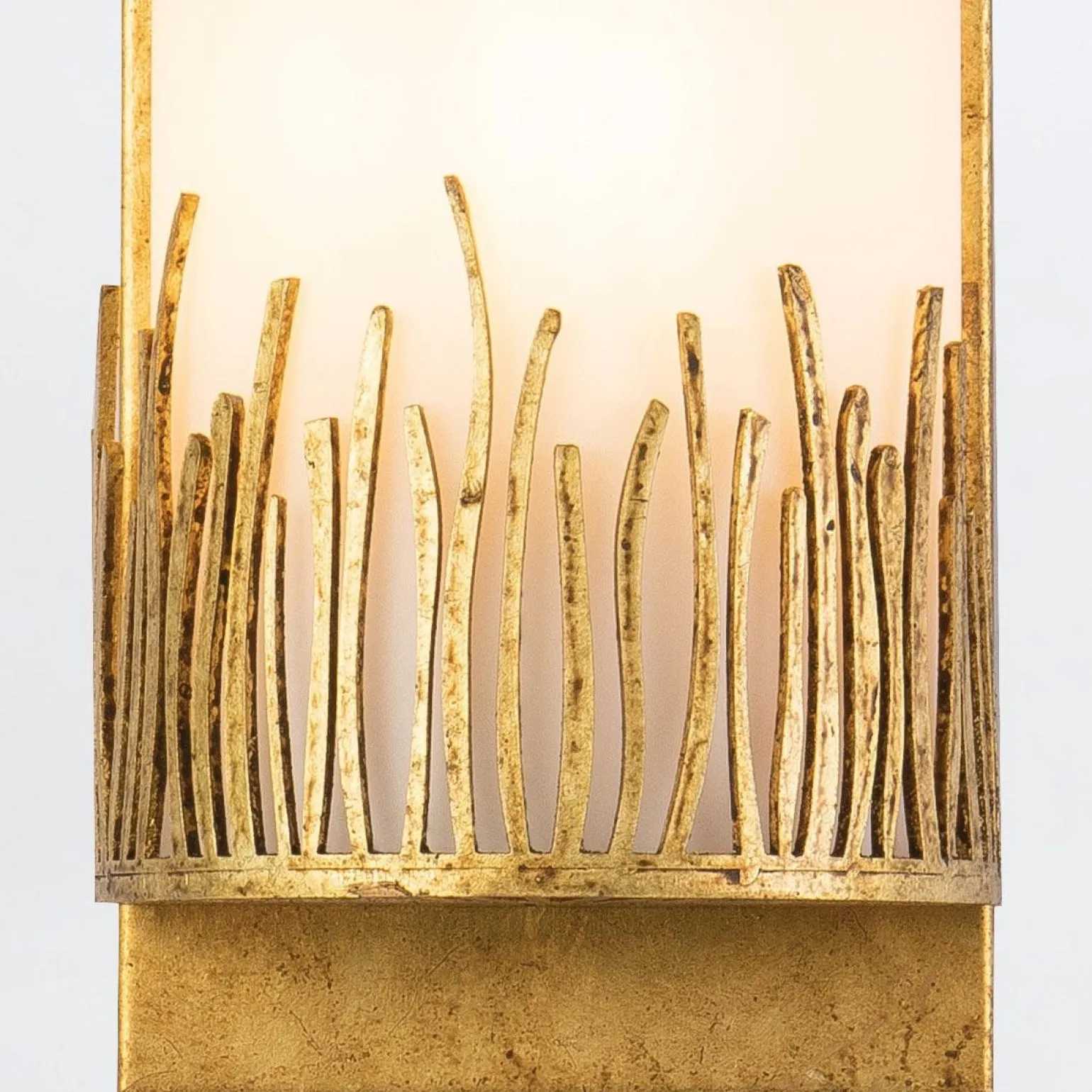 Wyrafinowany kinkiet Sawgrass - 1 źródło światła - Płatkowe złoto (QN-SAWGRASS-WU-DG-O) - Quintiesse