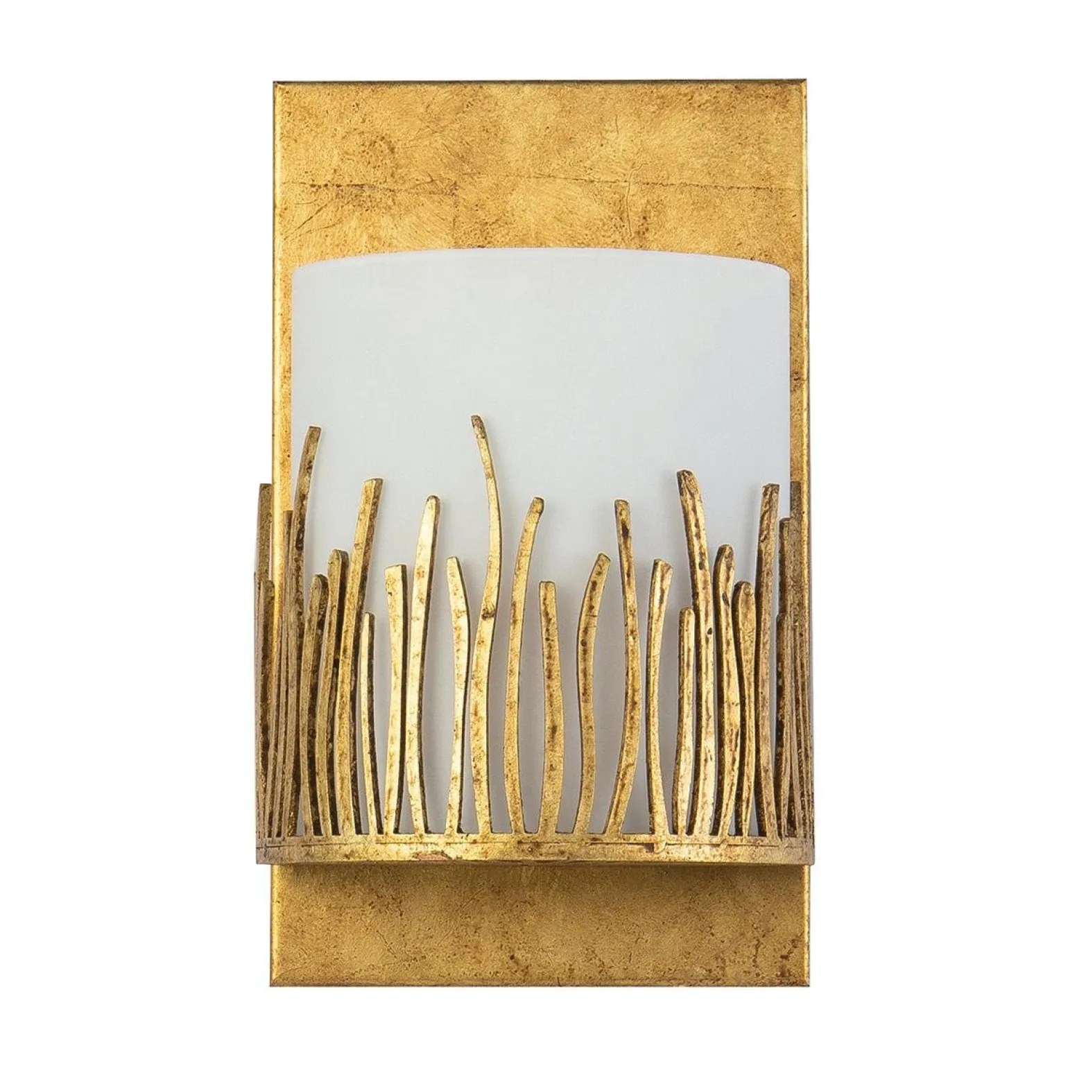 Wyrafinowany kinkiet Sawgrass - 1 źródło światła - Płatkowe złoto (QN-SAWGRASS-WU-DG-O) - Quintiesse