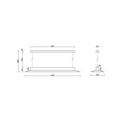 YOTTSU A czarna sufitowa lampa wisząca (YOA622P02) - Ummo