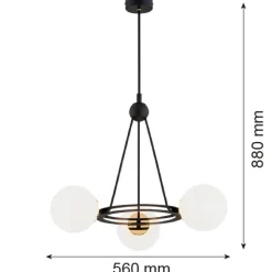 Żyrandol 3 pł. AMALFI (6150) - Argon