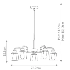 Żyrandol Aivian (KL-AIVIAN5-WBR) - Elstead Lighting