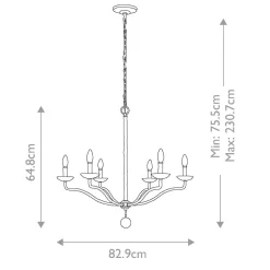 Żyrandol Annie (FE-ANNIE6-PSW) - Elstead Lighting