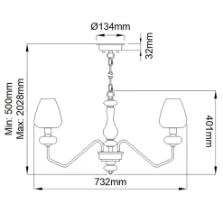 Żyrandol Armand (DL-ARMAND5-AB) - Elstead Lighting