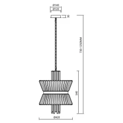 Żyrandol AURELIA GOLD 8xE14 (ML0403) - Milagro