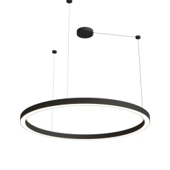 Żyrandol Aurum L Zmienna Barwa Światła LED czarny (PL0116-130-CCT-BK) - Yaskr