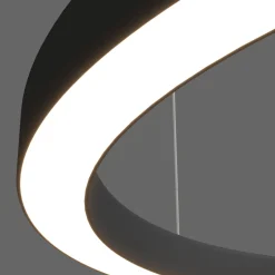 Żyrandol Aurum L Zmienna Barwa Światła LED czarny (PL0116-130-CCT-BK) - Yaskr