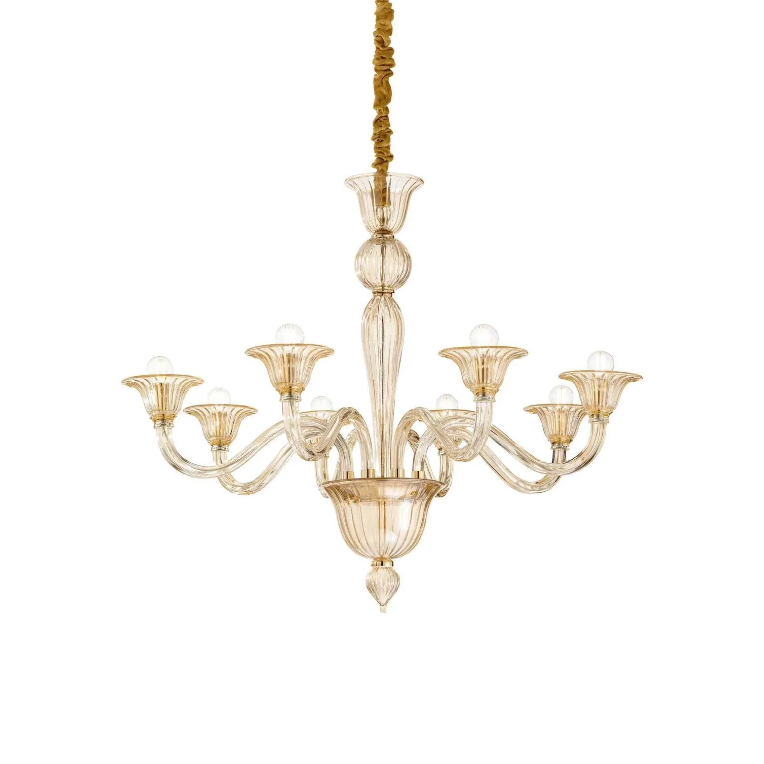 Żyrandol BRIGITTA Bursztynowy (BRIGITTA_SP8_AMBRA) - Ideal Lux