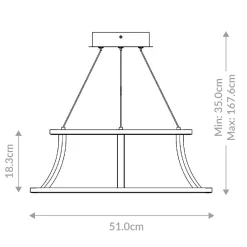 Żyrandol Cadoux - Matowa czerń (QN-CADOUX-P-BK) - Quintiesse