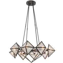 Żyrandol Cairo - 8 źródeł światła - Miejski brąz (QN-CAIRO8-UBZ-CR) - Quintiesse