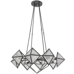 Żyrandol Cairo - 8 źródeł światła - Miejski brąz (QN-CAIRO8-UBZ-CR) - Quintiesse