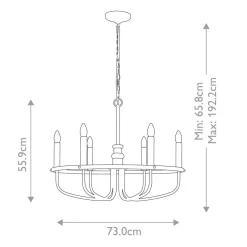 Żyrandol Capitol Hill (KL-CAPITOL-HILL6-BN) - Elstead Lighting