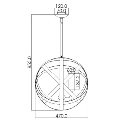 Żyrandol Carson (HK-CARSON-3P) - Elstead Lighting