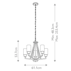 Żyrandol Deryn (KL-DERYN5-NBR) - Elstead Lighting