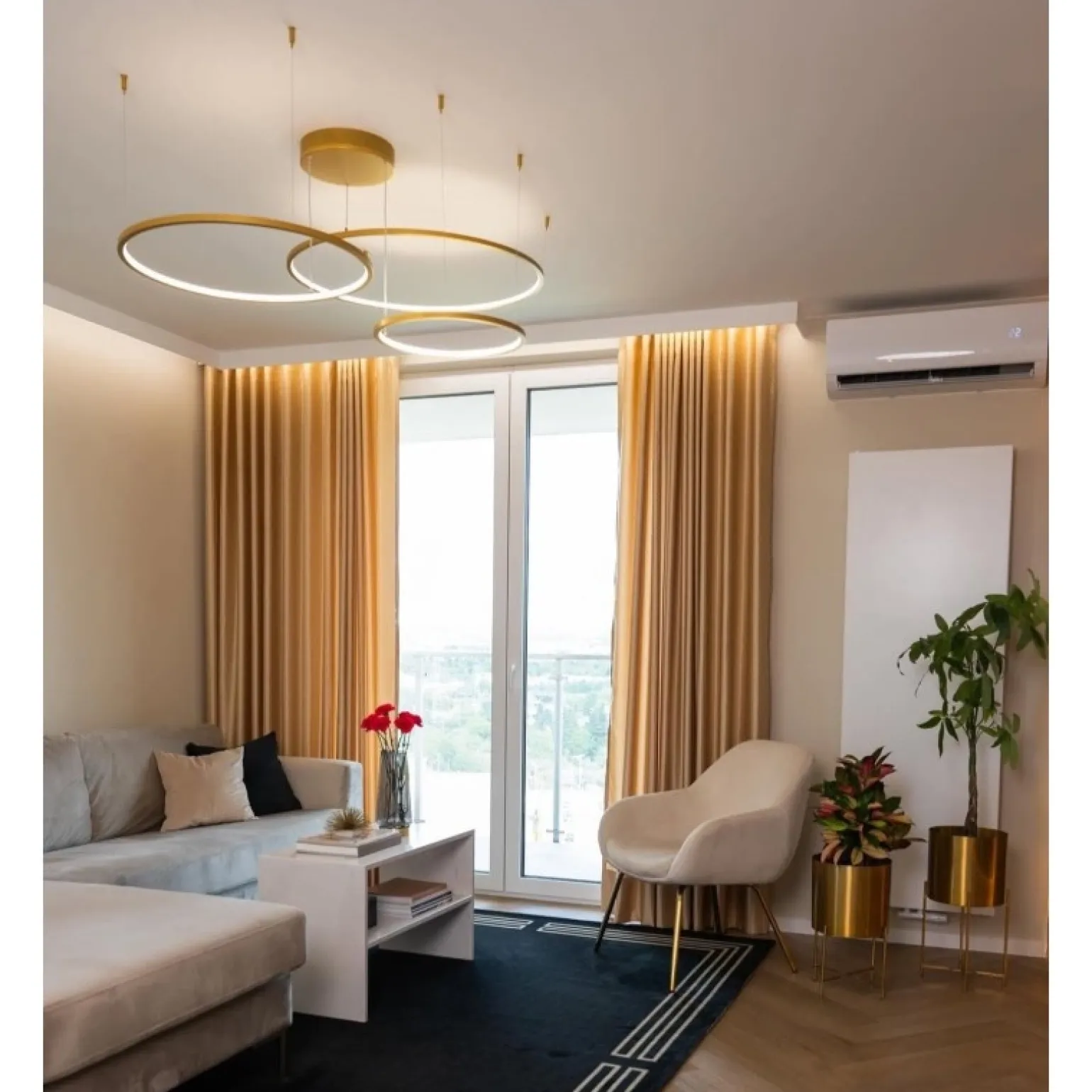 Żyrandol ECHO 60 + 90 + 120 czarny 4000 (67761) - Ramko