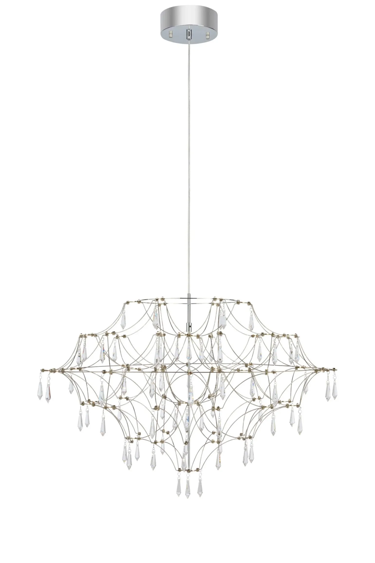 Żyrandol EFESOS 80cm Steel/Clear (108870) Markslojd