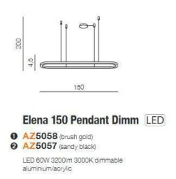 Żyrandol ELENA 150 DIMM BK (AZ5057) - Azzardo