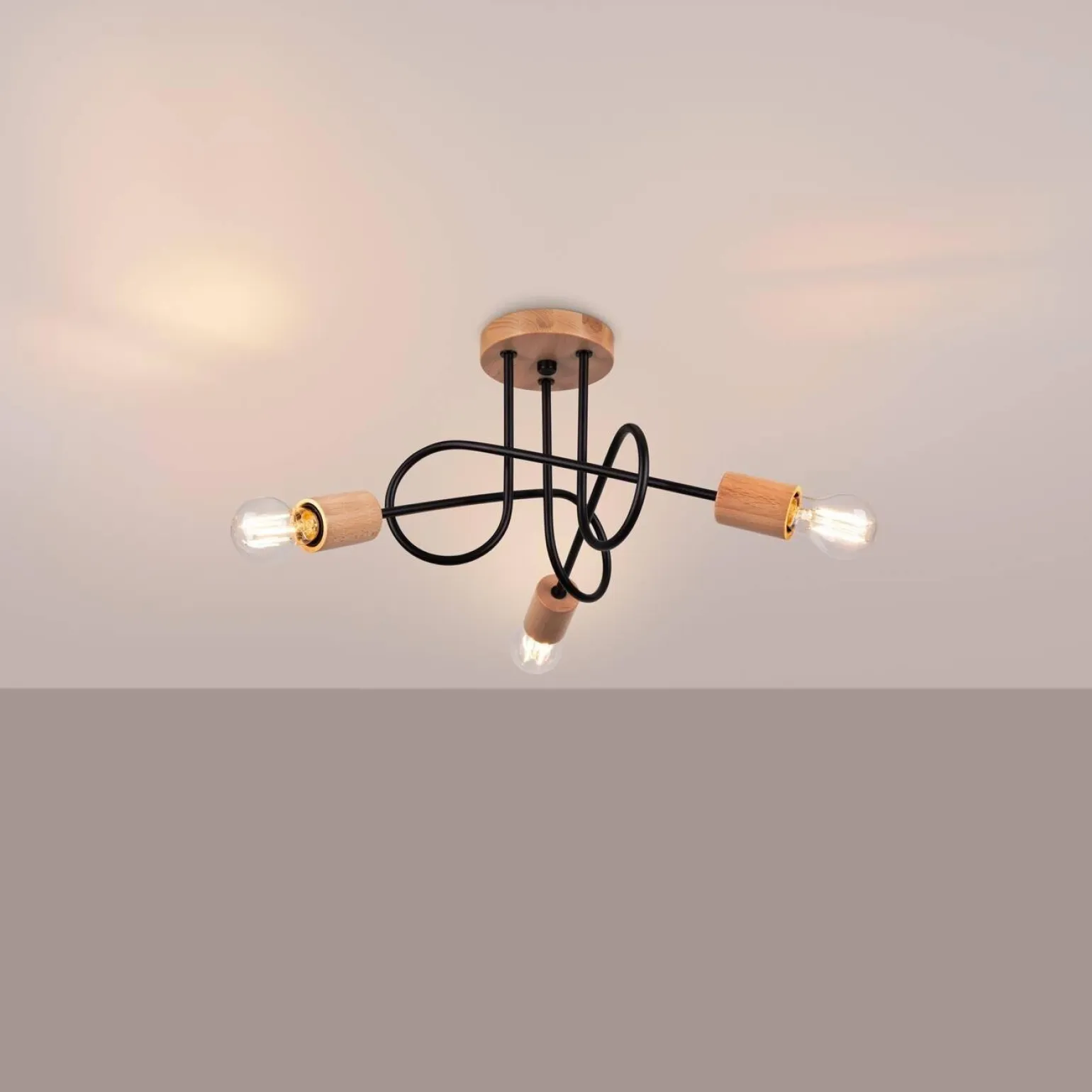Żyrandol EMBER 3 czarny (SL.1477) - Sollux Lighting