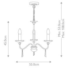 Żyrandol Finsbury Park (FP3-POL-NICKEL) - Elstead Lighting