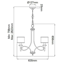 Żyrandol Lacey (KL-LACEY5-AP) - Elstead Lighting