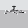 Żyrandol LEVAR 8 czarny (SL.1457) - Sollux Lighting