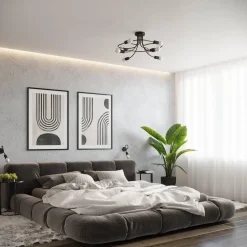 Żyrandol LEVAR 8 czarny (SL.1457) - Sollux Lighting