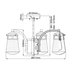 Żyrandol Lyndon (KL-LYNDON-5P-AZ) - Elstead Lighting