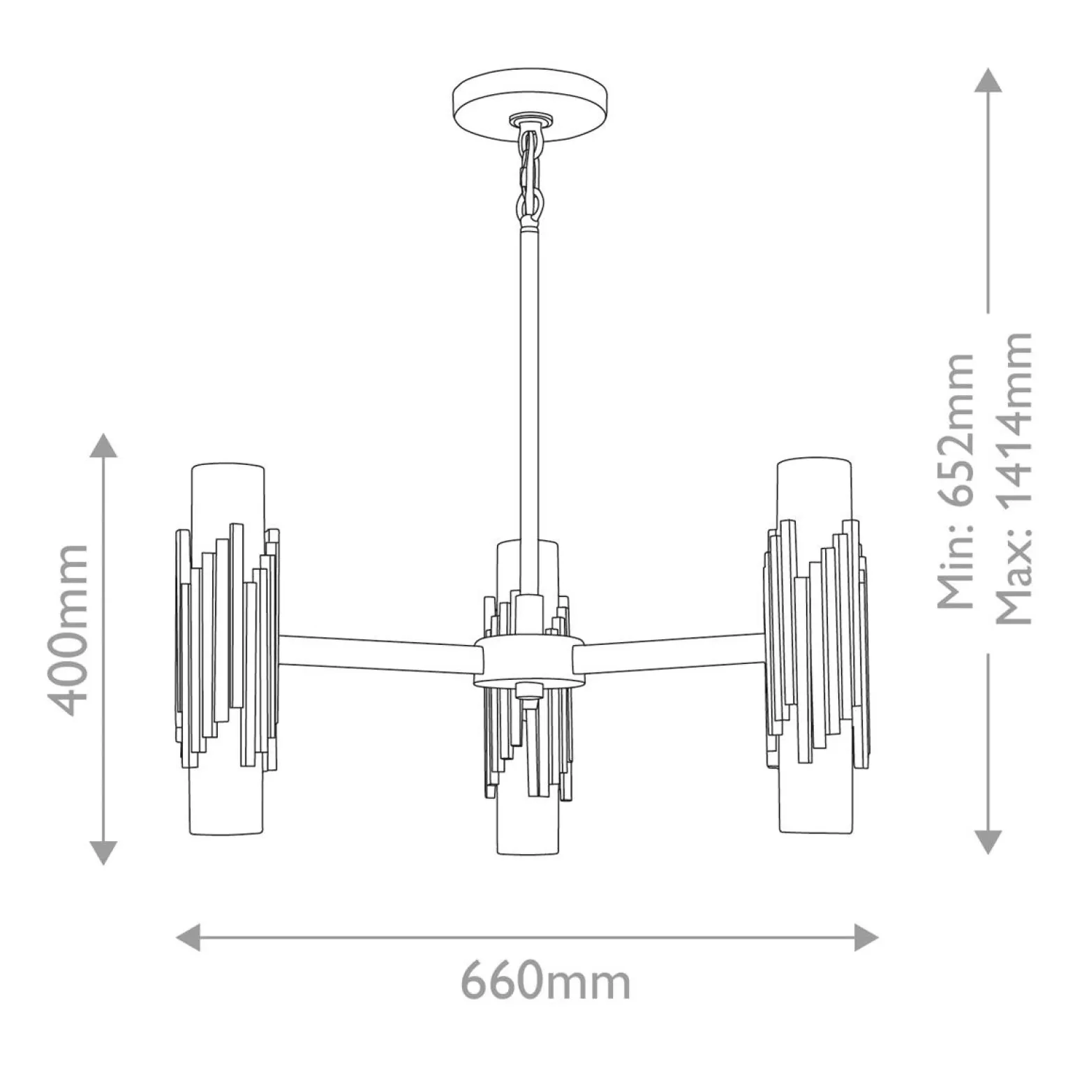 Żyrandol Marvele - 6 źródeł światła - Postarzany mosiądz (MARVELE6-AB-OPAL) - Elstead Lighting