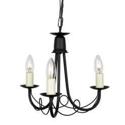 Żyrandol Minster (MN3-BLACK) - Elstead Lighting