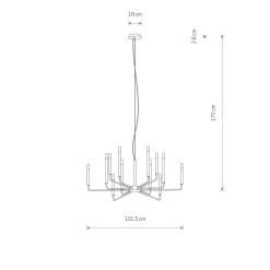 Żyrandol ORTO A (11462) - Nowodvorski
