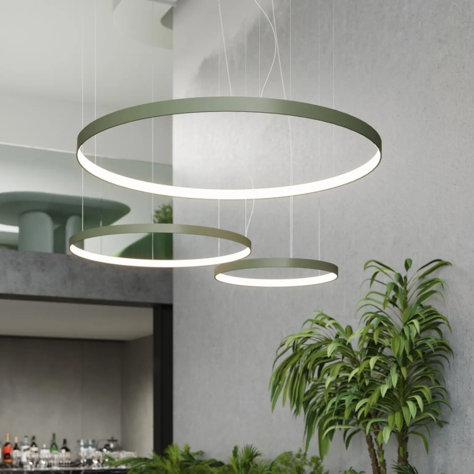 Żyrandol RIO 2 55/78 beżowy LED 3000K (TH.357) - Thoro Lighting