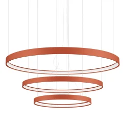 Żyrandol RIO 3 55/78/110 ochra czerwona LED 3000K (TH.402) - Thoro Lighting