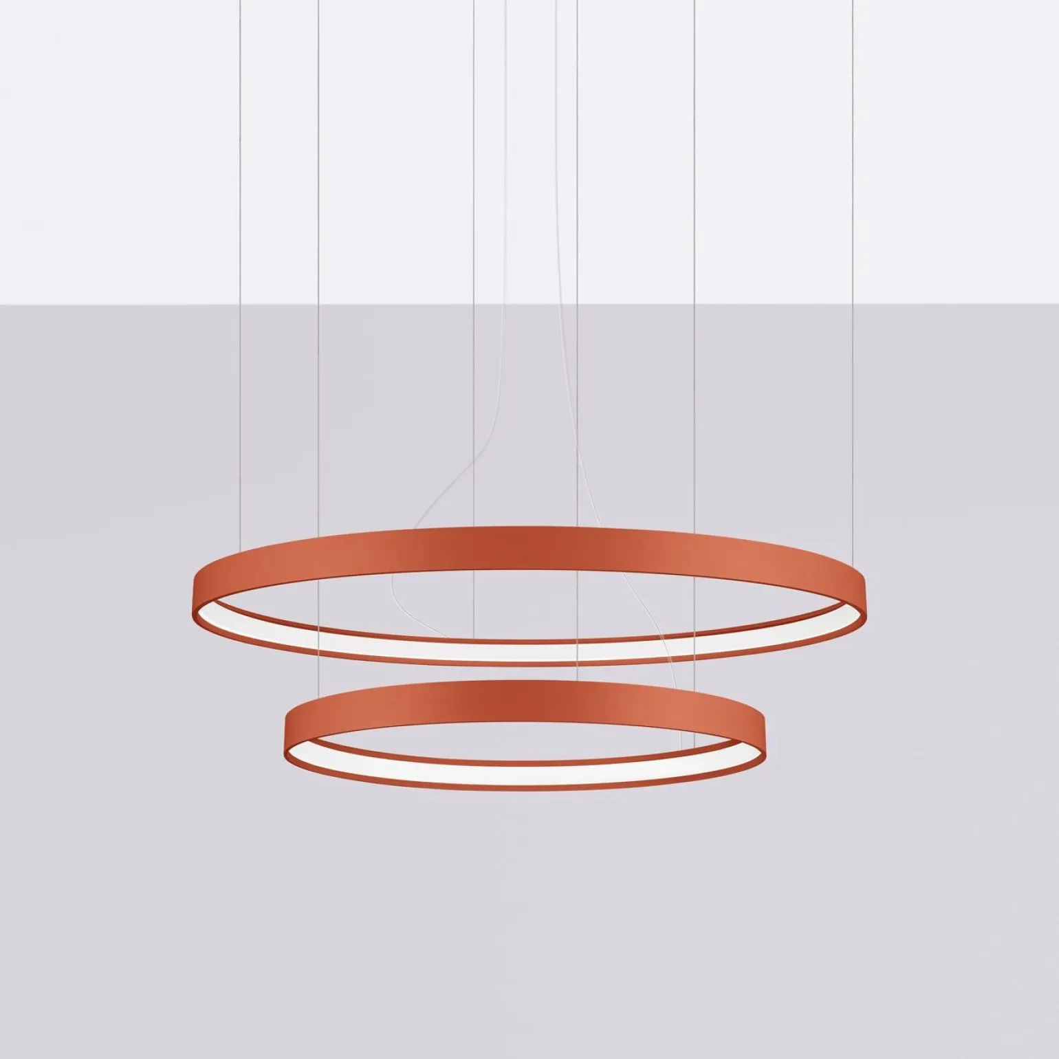 Żyrandol RIO 2 55/78 ochra czerwona LED 3000K (TH.401) - Thoro Lighting