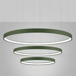 Żyrandol RIO 3 55/78/110 zielona oliwka LED 4000K (TH.382) - Thoro Lighting