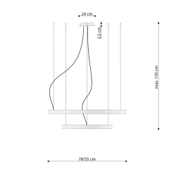 Żyrandol RIO 2 55/78 zielona oliwka LED 3000K (TH.379) - Thoro Lighting