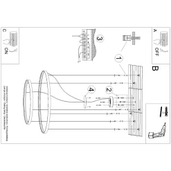 Żyrandol RIO 2 55/78 zielona oliwka LED 3000K (TH.379) - Thoro Lighting