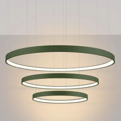 Żyrandol RIO 3 55/78/110 zielona oliwka LED 3000K (TH.380) - Thoro Lighting