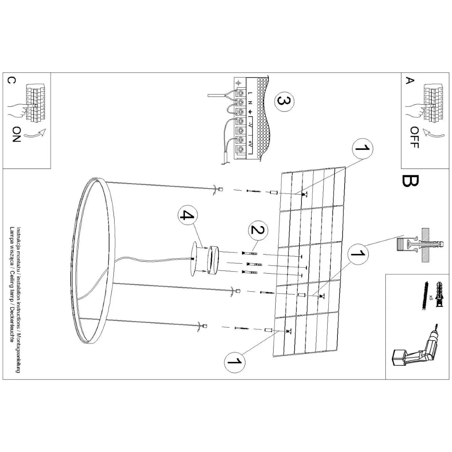 Żyrandol RIO 55 beżowy LED 4000K (TH.354) - Thoro Lighting