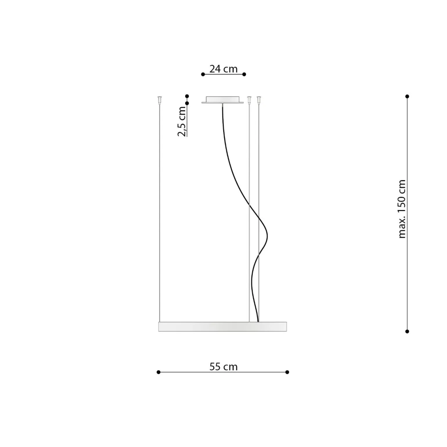Żyrandol RIO 55 beżowy LED 4000K (TH.354) - Thoro Lighting
