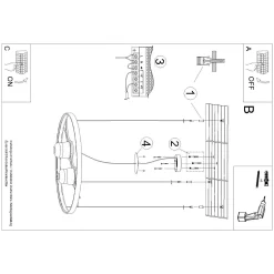 Żyrandol RIO BIO 110 czarny LED 4000K (TH.556) - Thoro Lighting