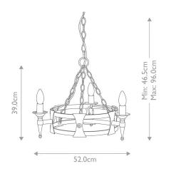 Żyrandol Saxon (SAX3-BLK) - Elstead Lighting